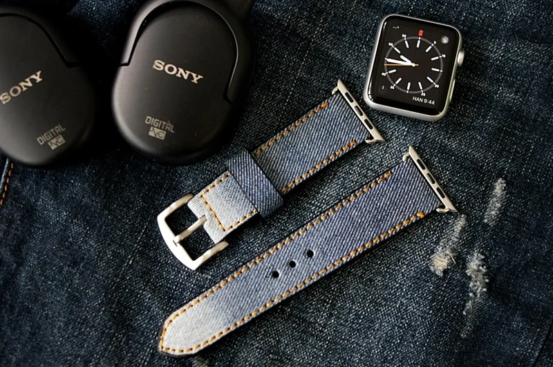 Handmade Jean Original Strap incl. Lugs Adapter for Apple Watch (or Apple Watch Sport) 42mm or 38mm – image 5